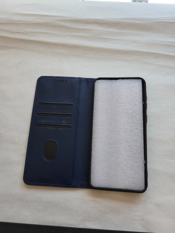 Кожен тефтер с магнитен капак Samsung A36/A56-Тъмно син